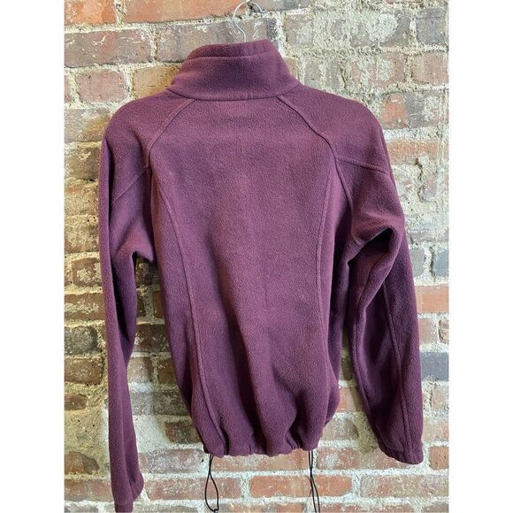Columbia Purple Fleece Full Zip Jacket Cinch Hem Ladies Size M - Picture 12 of 13